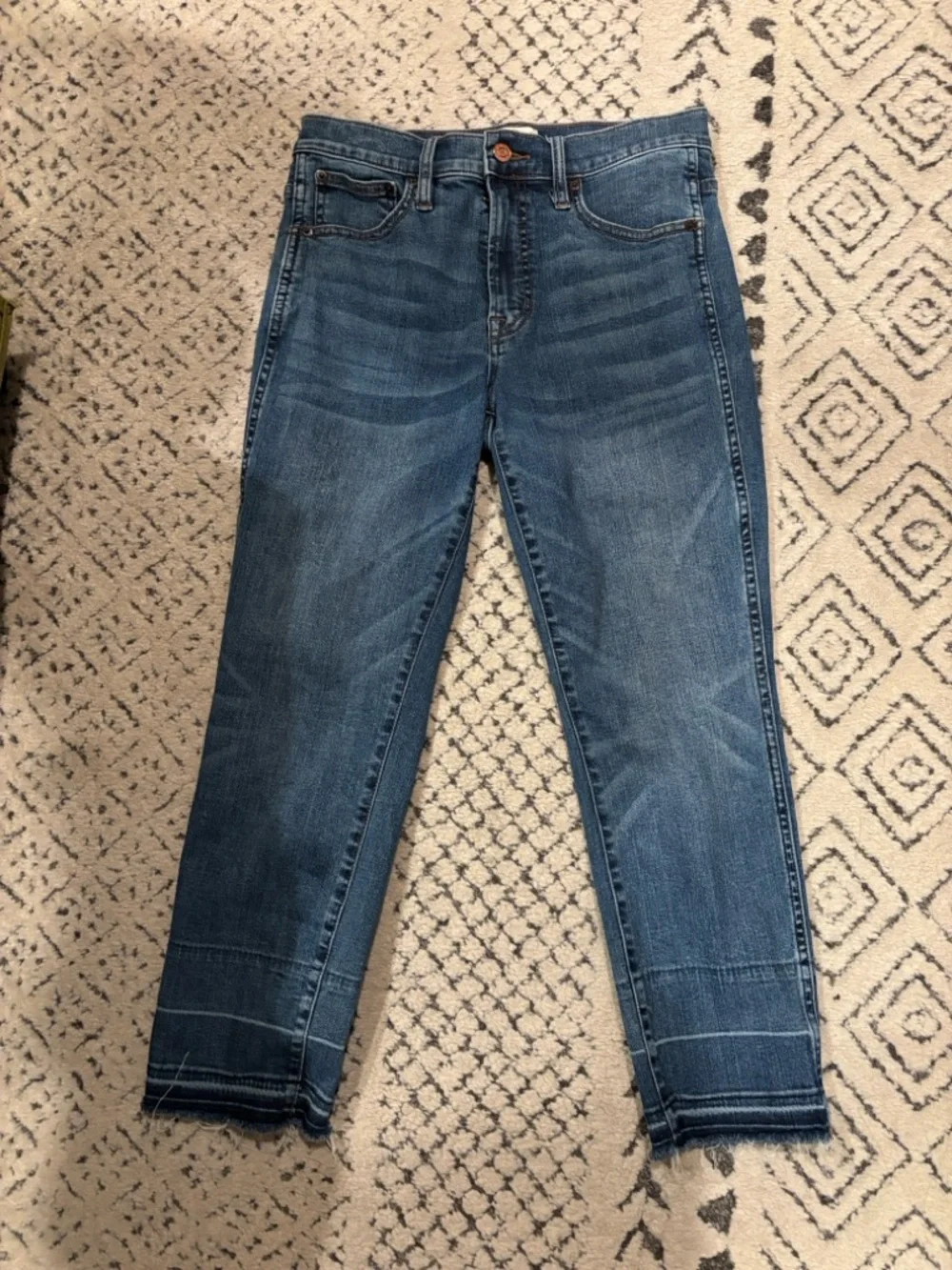 J. Crew straight raw hem high rise jeans - Picture 3 of 9